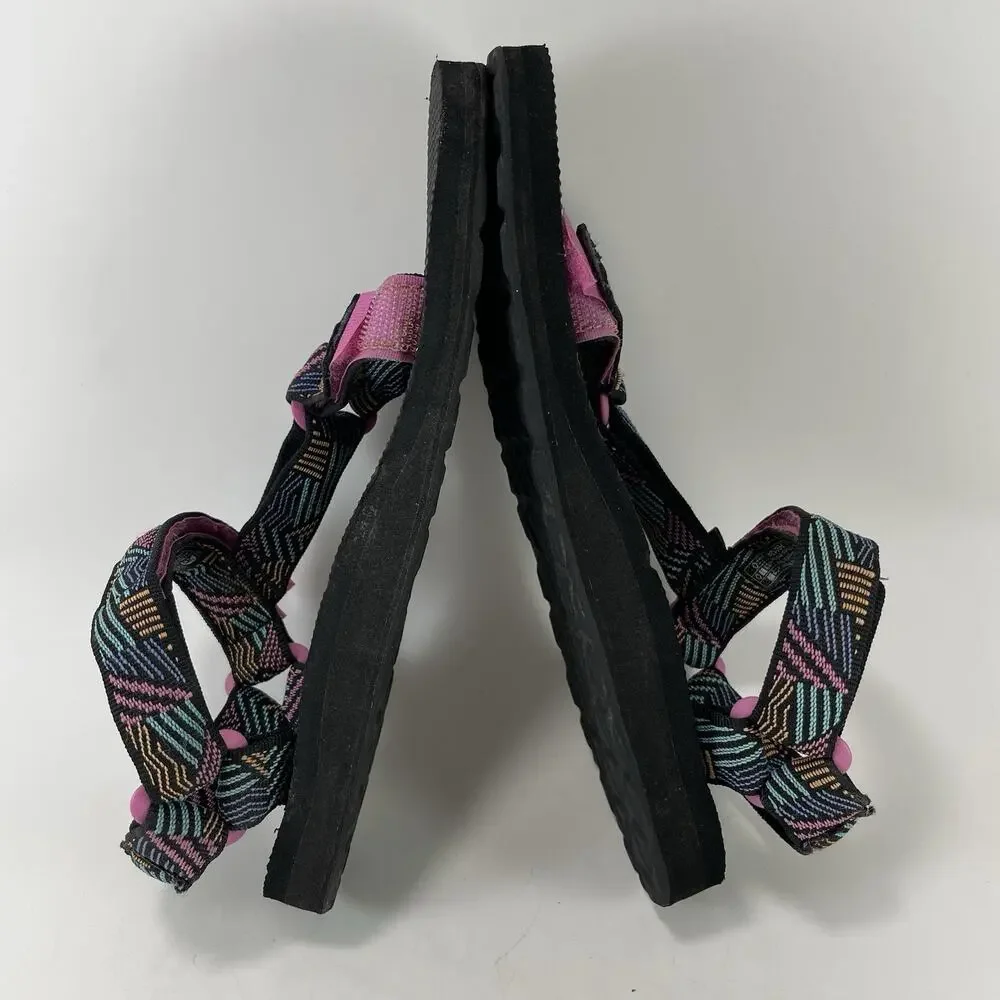 Teva Original Universal Womens Size 6 Multi Pink Retro Strappy Sport Sandal